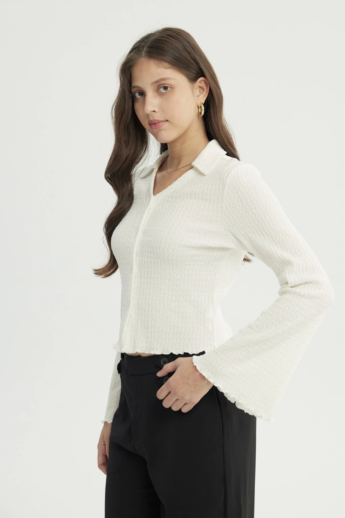 Blusa Mujer Regular Crudo