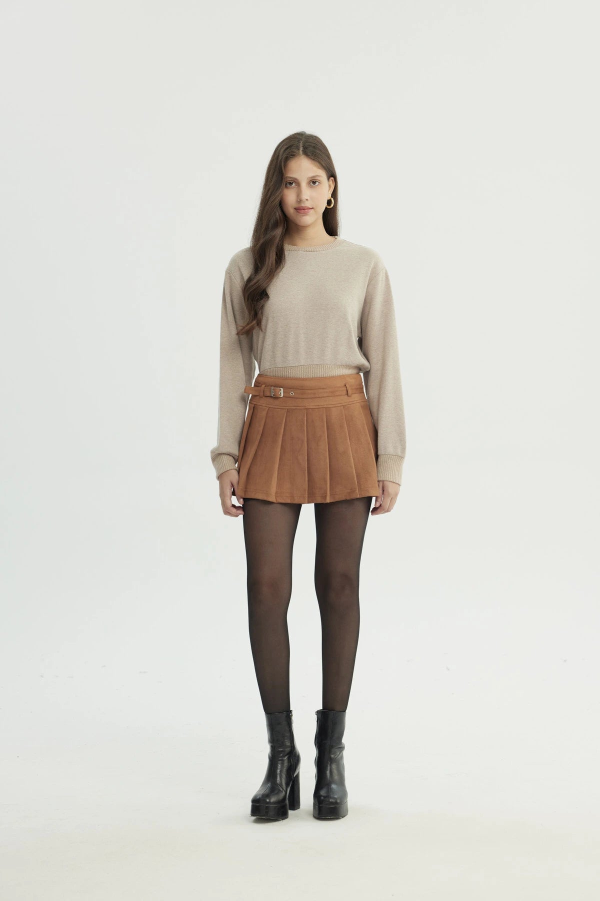 Falda Mujer Juvenil Camel
