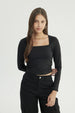 Polera Mujer Ajustado Negro