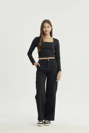 Polera Mujer Ajustado Negro