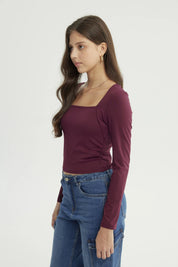 Polera Mujer Ajustado Rojo
