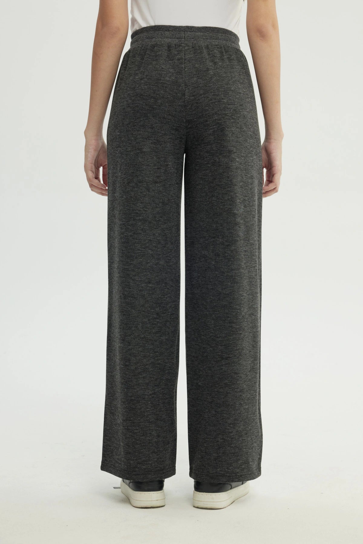Pantalón Buzo Mujer Wide Leg Gris
