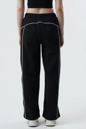 Pantalón Buzo Mujer Wide Leg Negro
