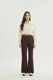 Pantalón Buzo Mujer Basta Evasee Café