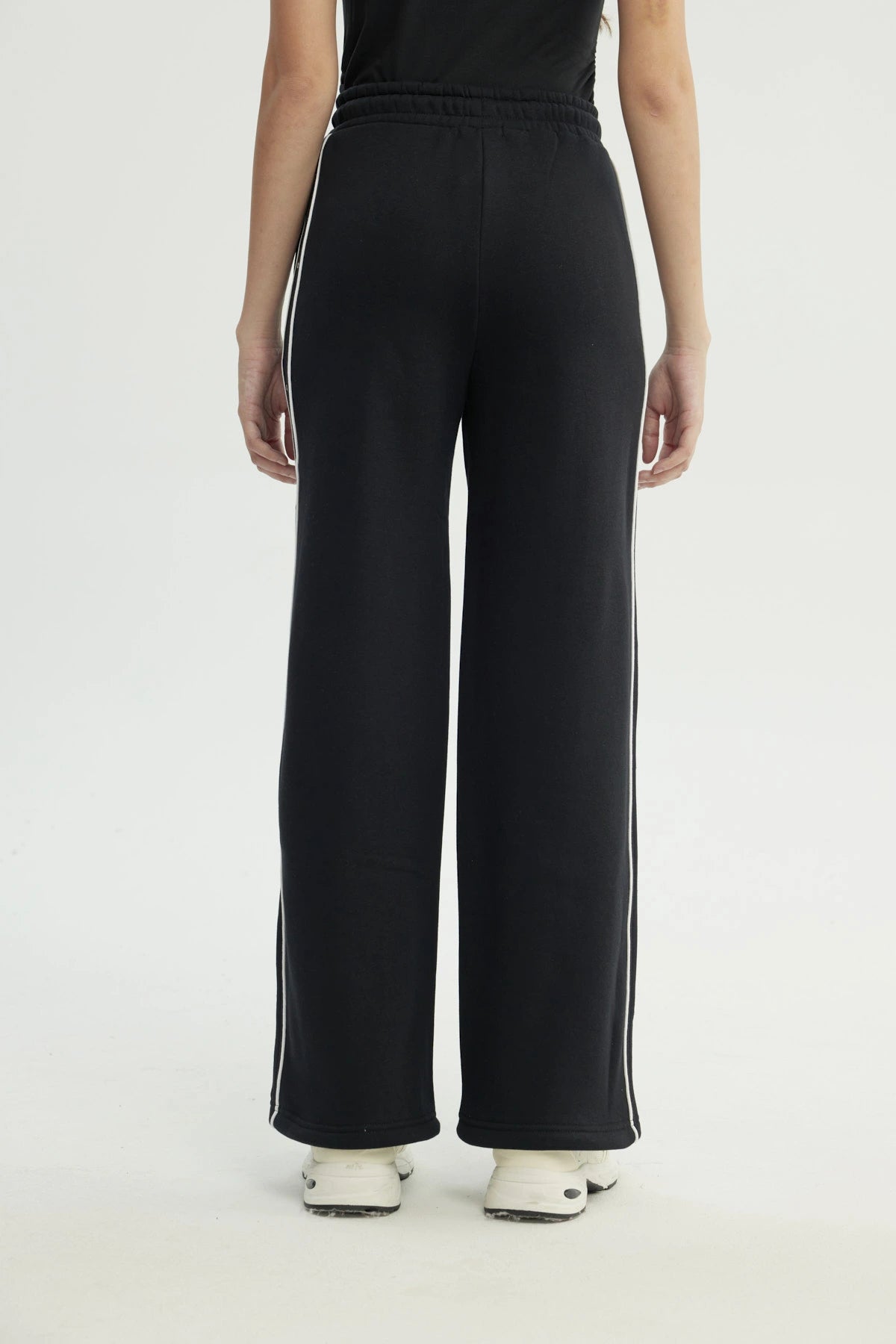 Pantalón Buzo Mujer Wide Leg Negro