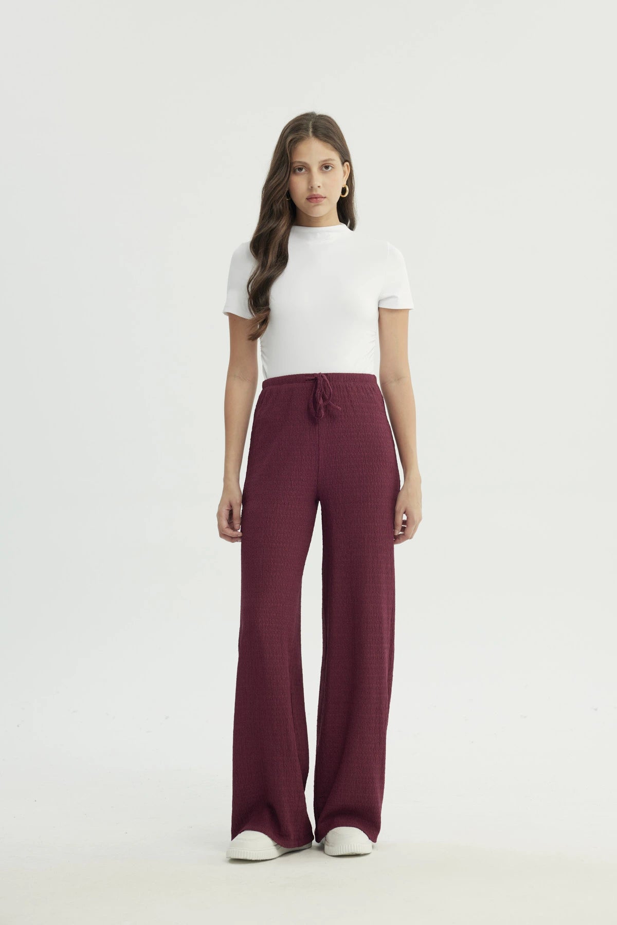 Pantalón Mujer Wide Leg Rojo