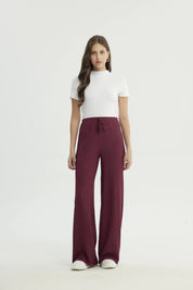 Pantalón Mujer Wide Leg Rojo