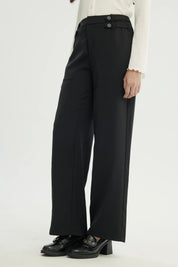 Pantalón Mujer Wide Leg Negro