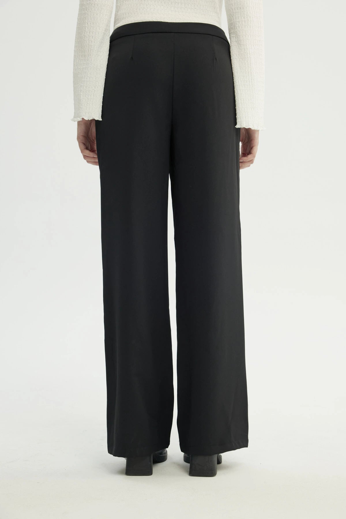 Pantalón Mujer Wide Leg Negro