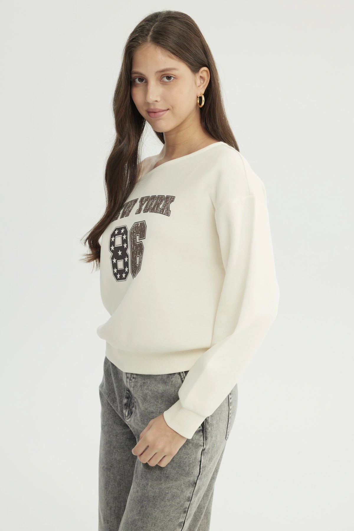 Polerón Mujer Classic Crema
