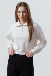 Polerón Mujer Classic Crema