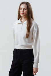 Polerón Mujer Classic Crema