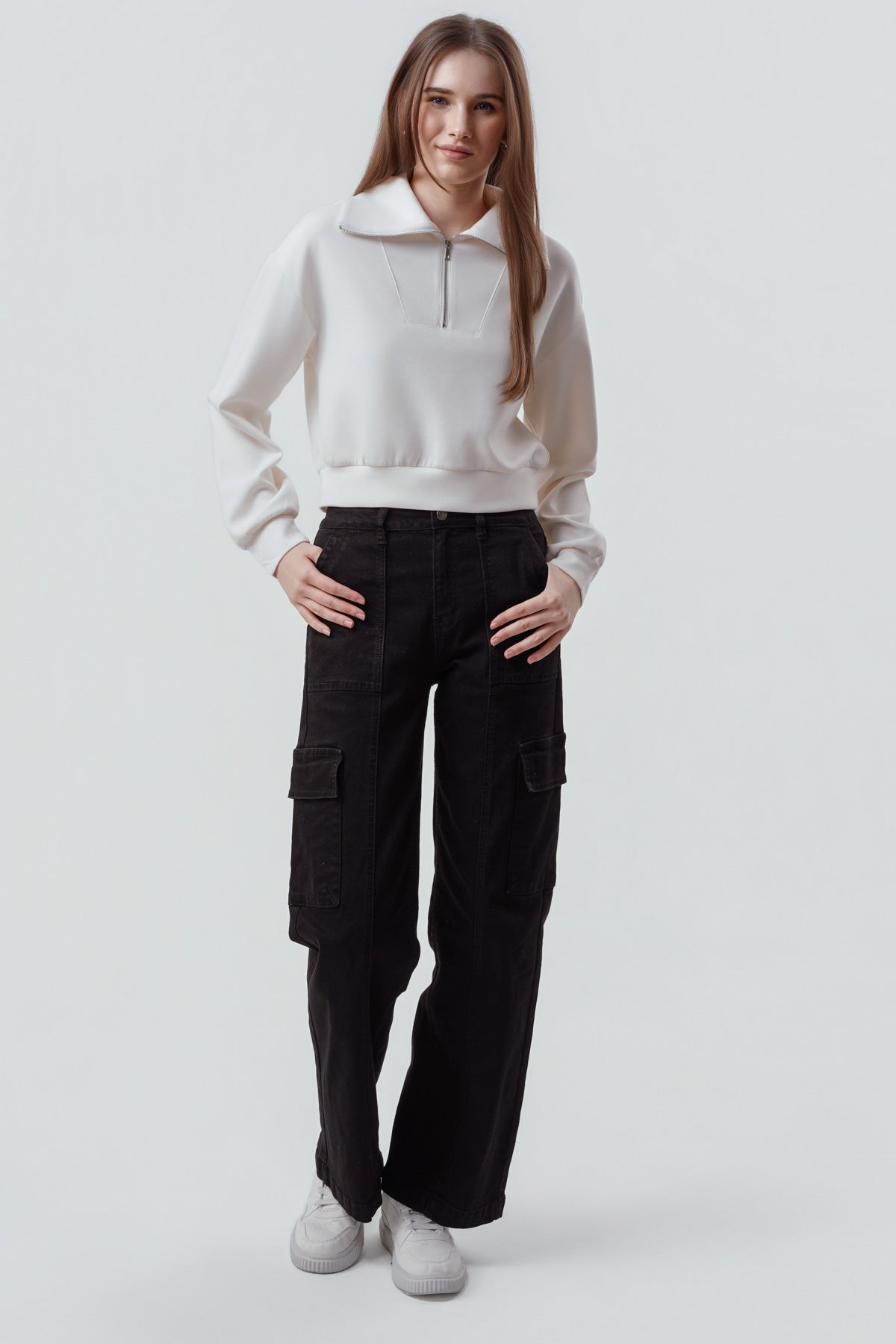 Polerón Mujer Classic Crema