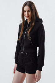 Polerón Mujer Slim Negro