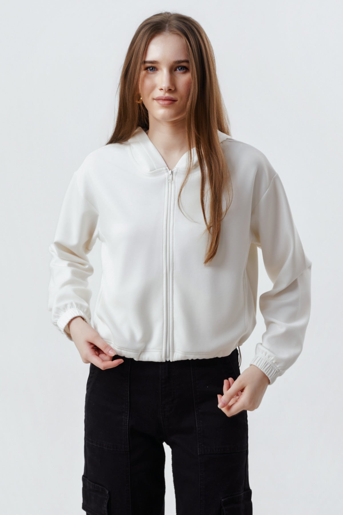 Polerón Mujer Classic Crema