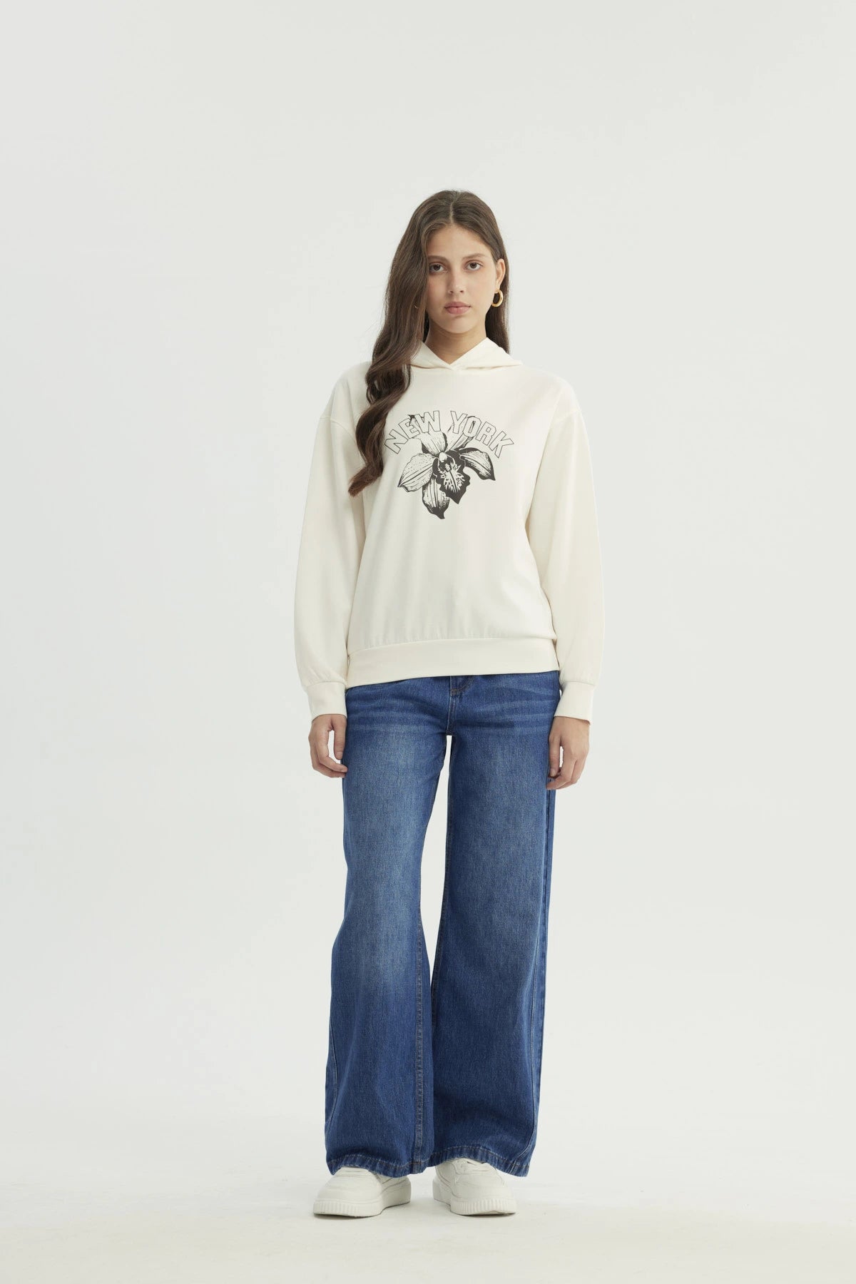Polerón Mujer Classic Crema