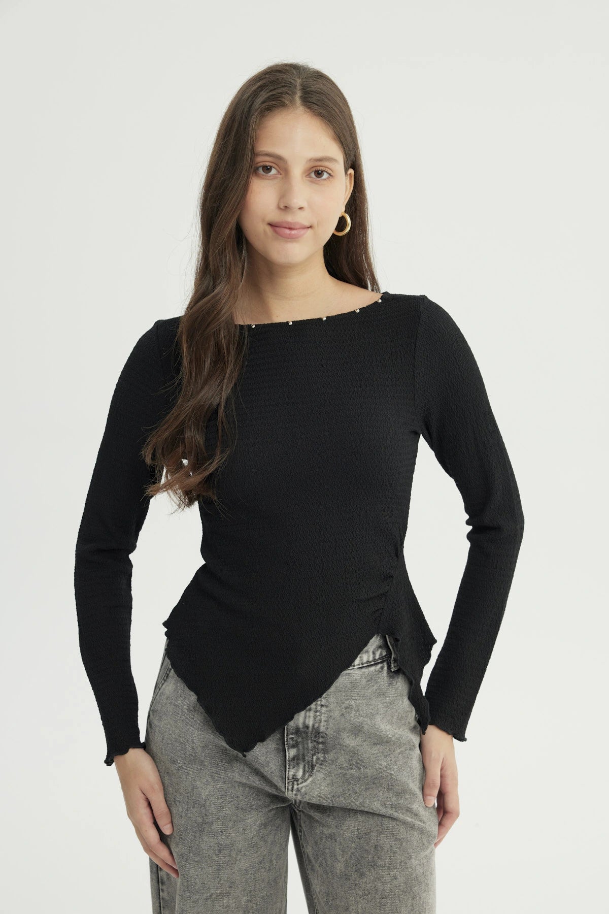 Polera Mujer Ajustado Negro