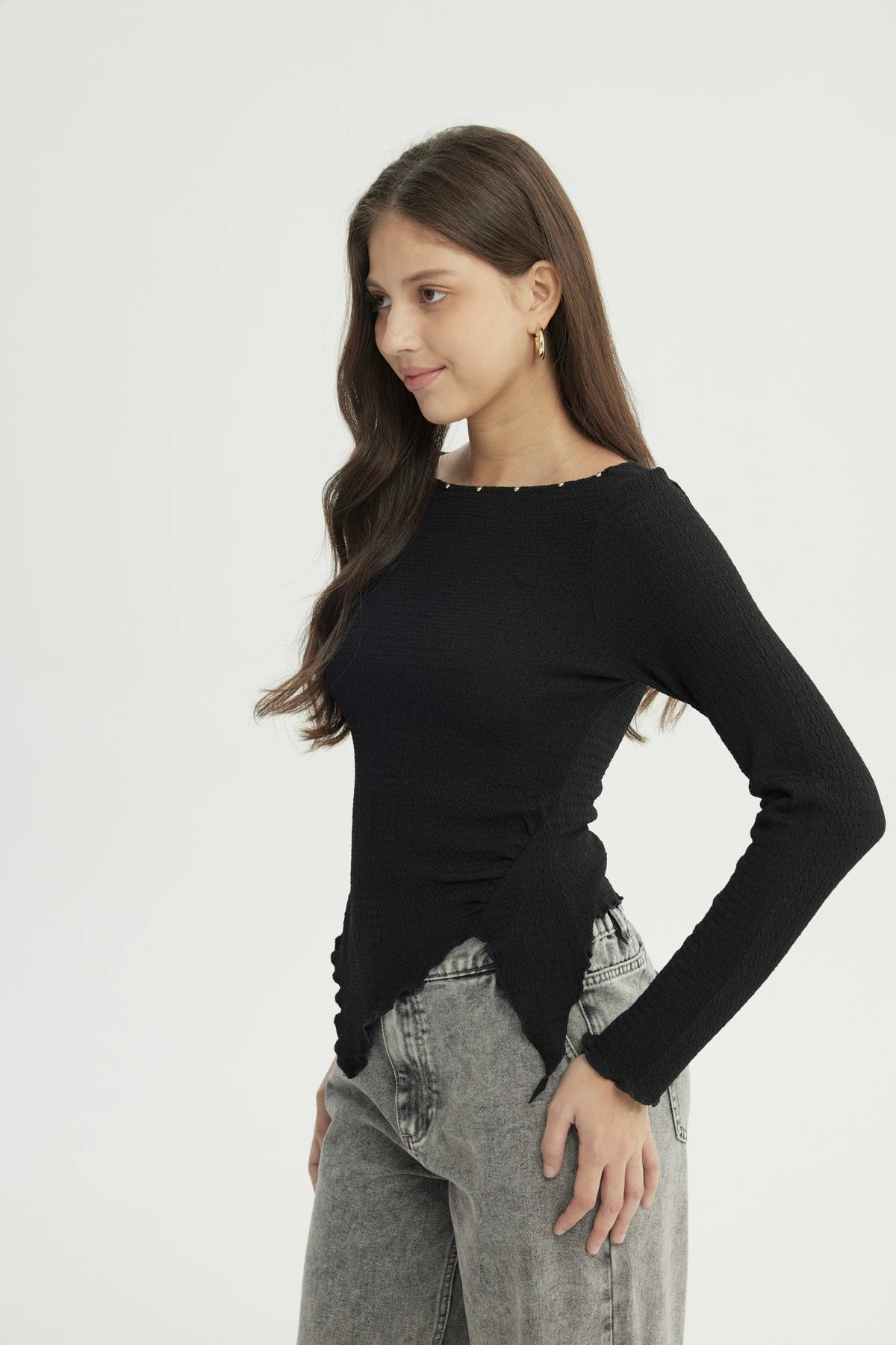 Polera Mujer Ajustado Negro