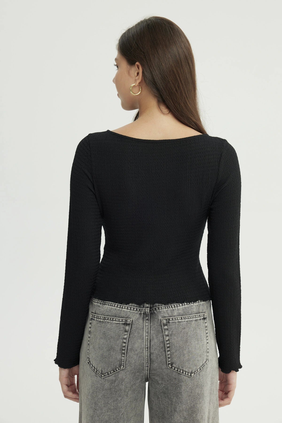 Polera Mujer Ajustado Negro