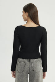 Polera Mujer Ajustado Negro
