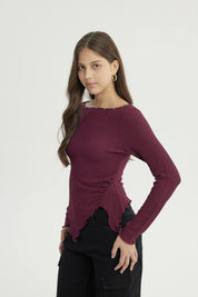 Polera Mujer Ajustado Rojo