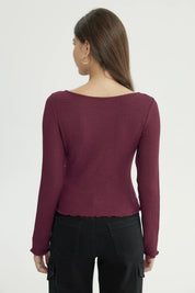 Polera Mujer Ajustado Rojo