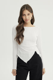 Polera Mujer Ajustado Blanco