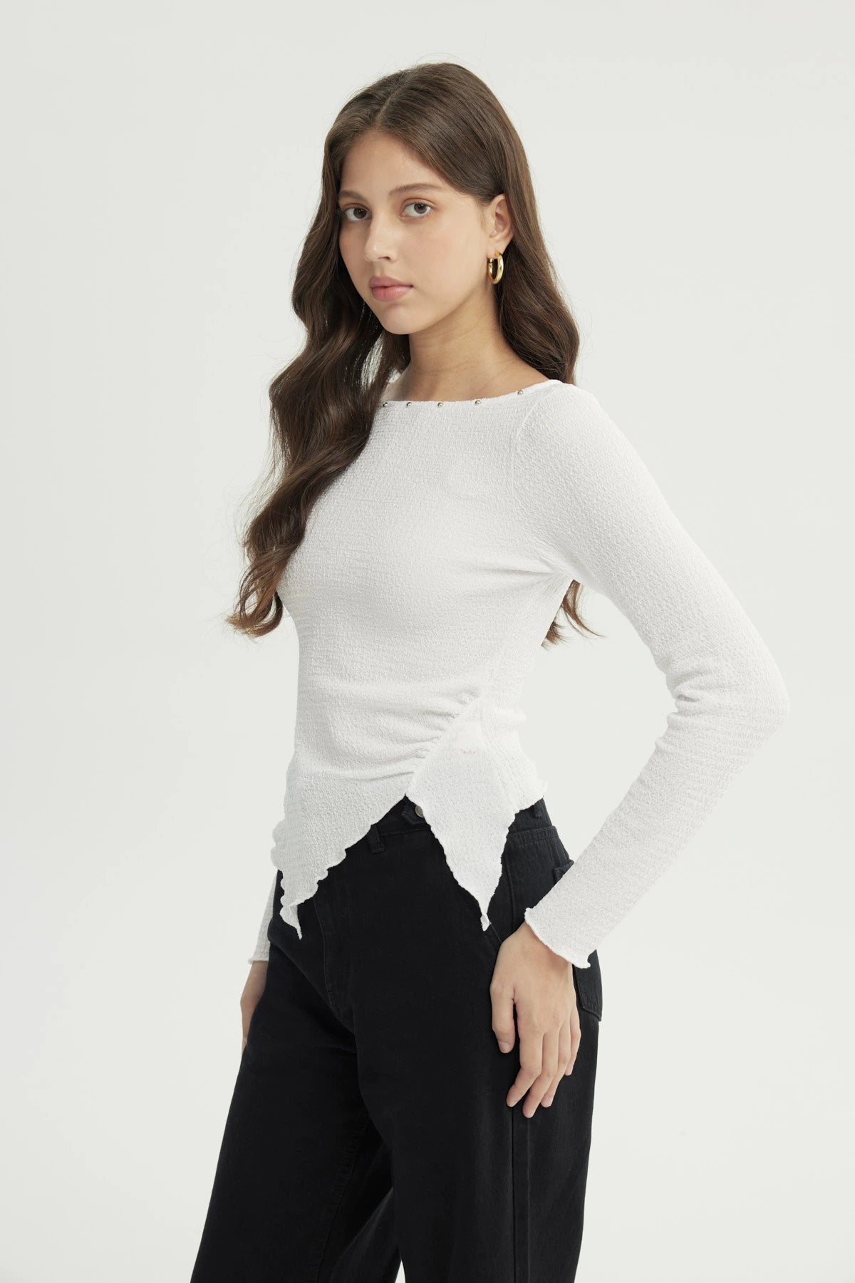Polera Mujer Ajustado Blanco