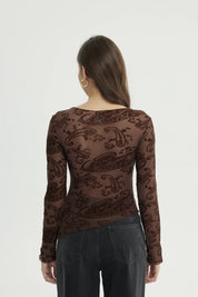 Polera Mujer Ajustado Café