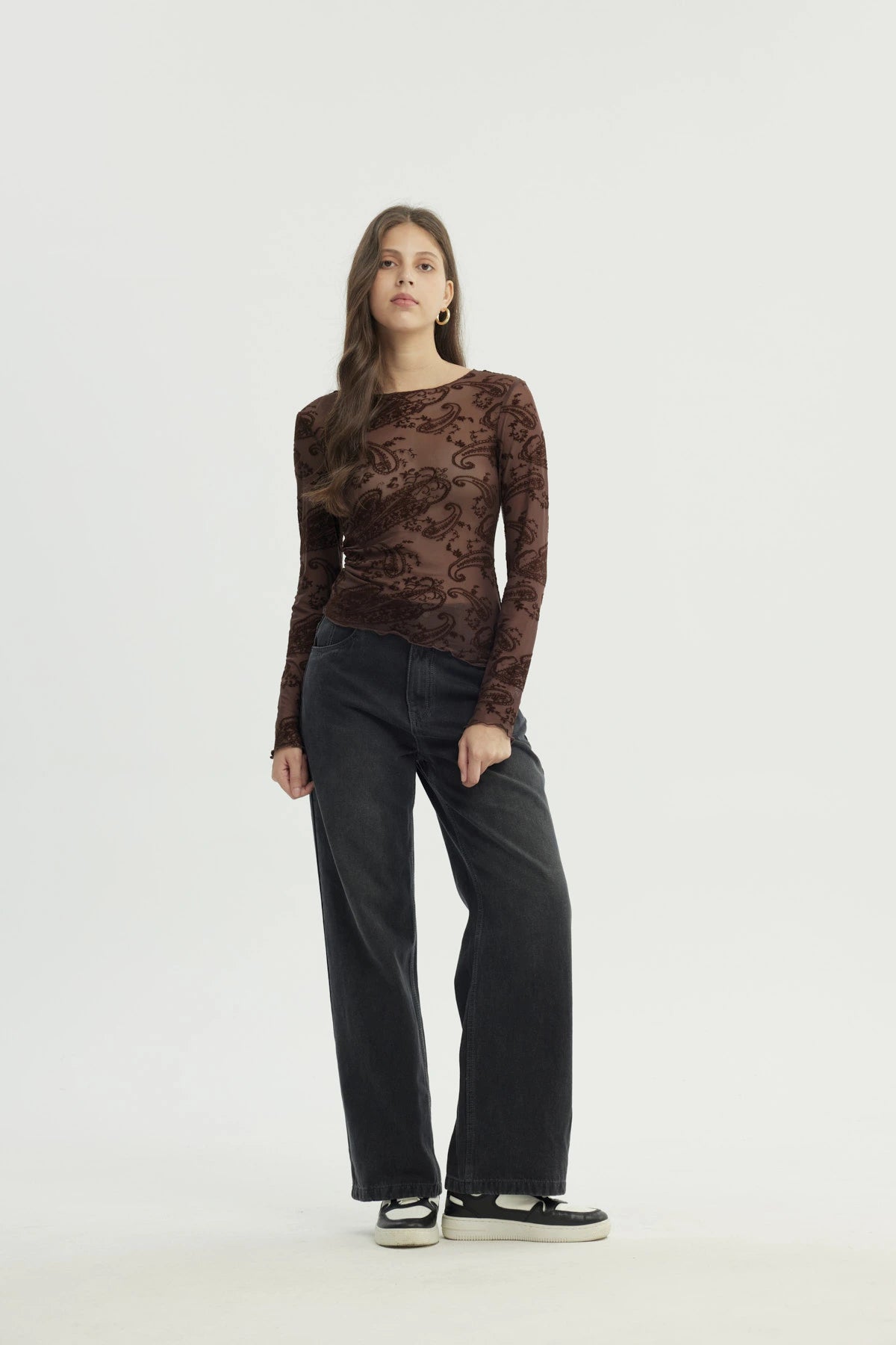 Polera Mujer Ajustado Café