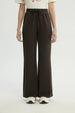 Pantalón Buzo Mujer Leve Flare Chocolate