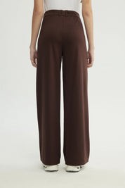 Pantalón Mujer Calce Recto Café