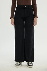 Pantalón Mujer Wide Leg Negro