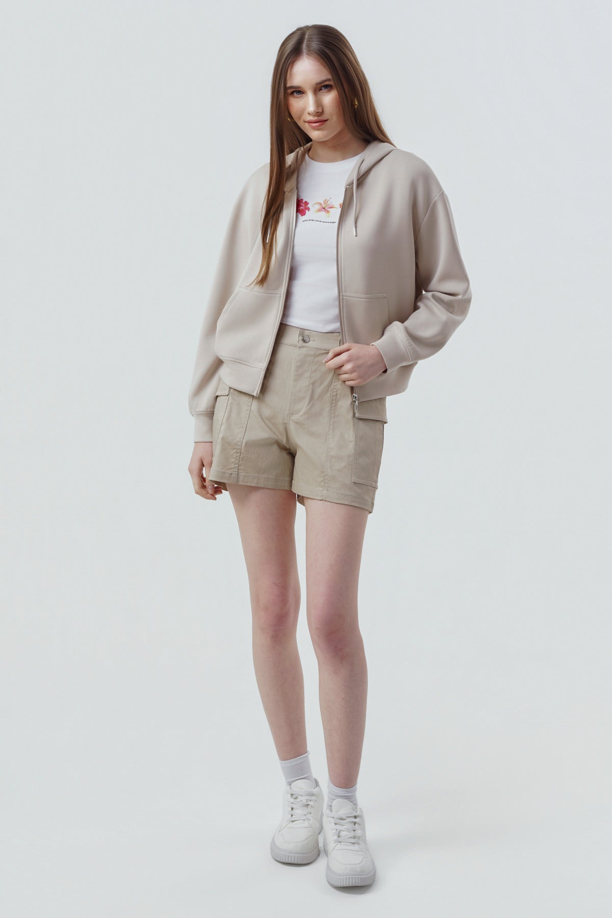 Polerón Mujer Classic Beige Claro