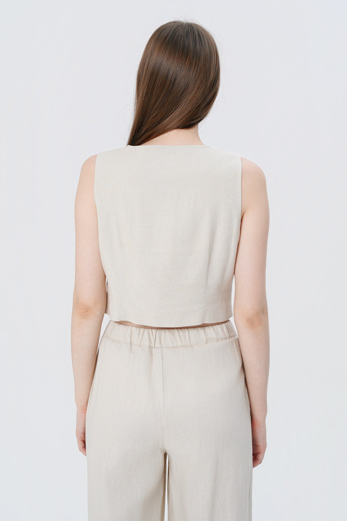 Blazer Slim Mujer Beige Claro