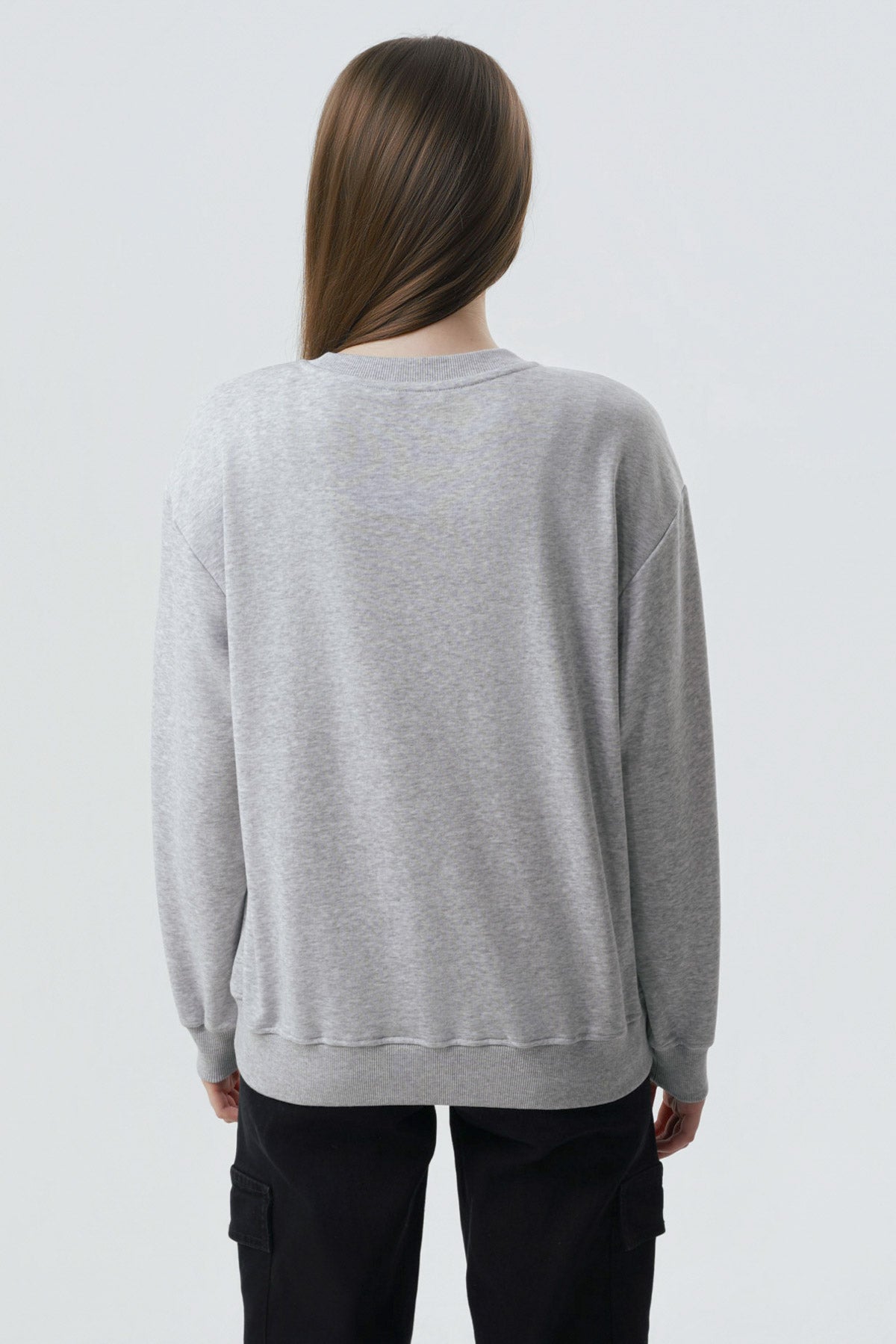 Polerón Mujer Classic Gris Melange