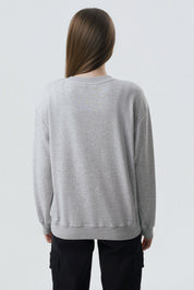 Polerón Mujer Classic Gris Melange