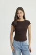Polera Mujer Slim Fit Chocolate