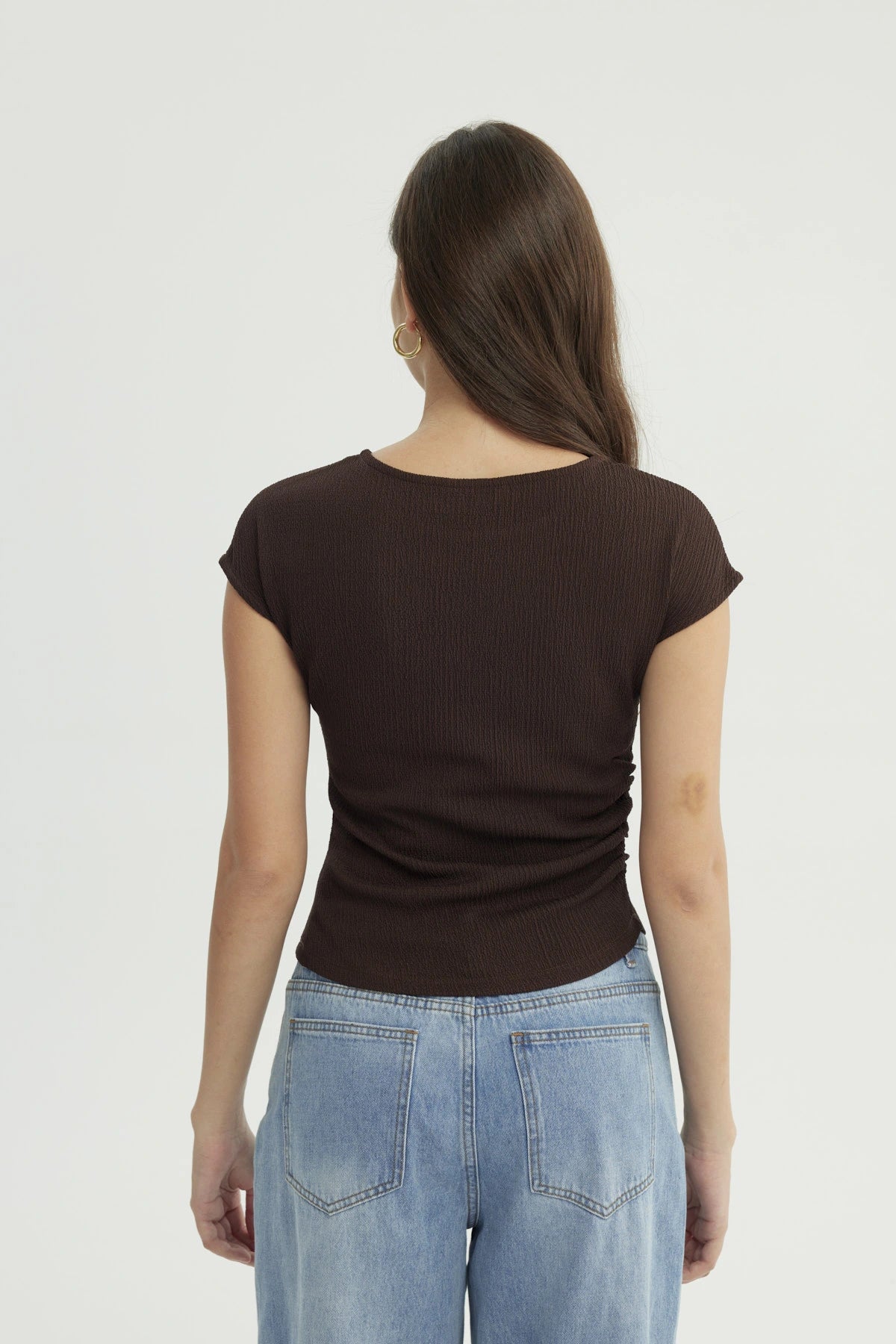 Polera Mujer Slim Fit Chocolate