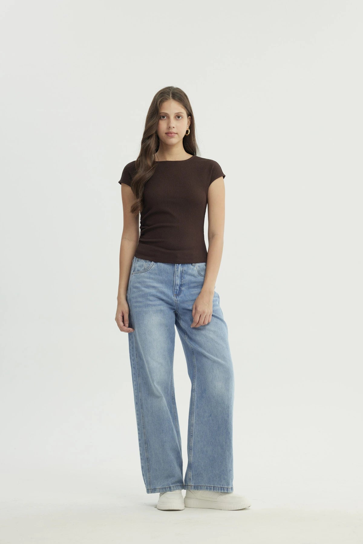 Polera Mujer Slim Fit Chocolate