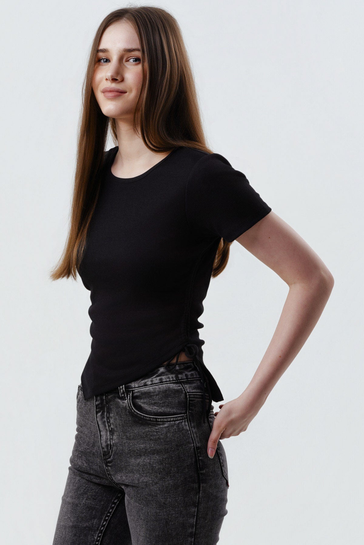 Polera Mujer Slim Fit Negro