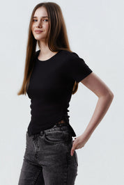 Polera Mujer Slim Fit Negro
