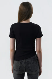 Polera Mujer Slim Fit Negro