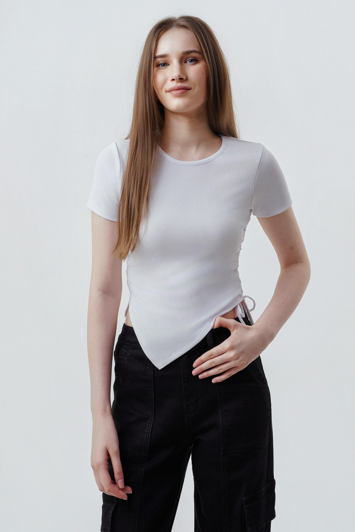 Polera Mujer Slim Fit Blanco