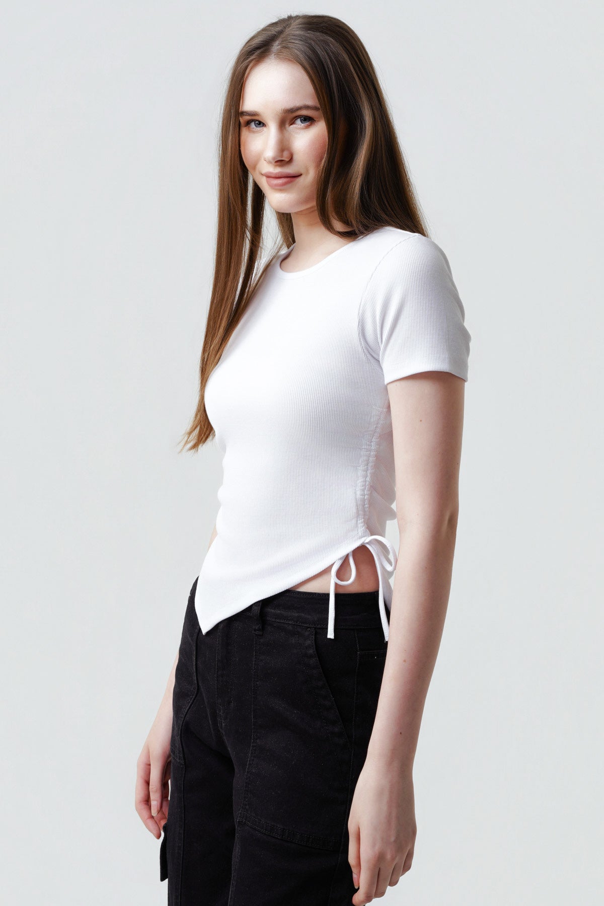 Polera Mujer Slim Fit Blanco