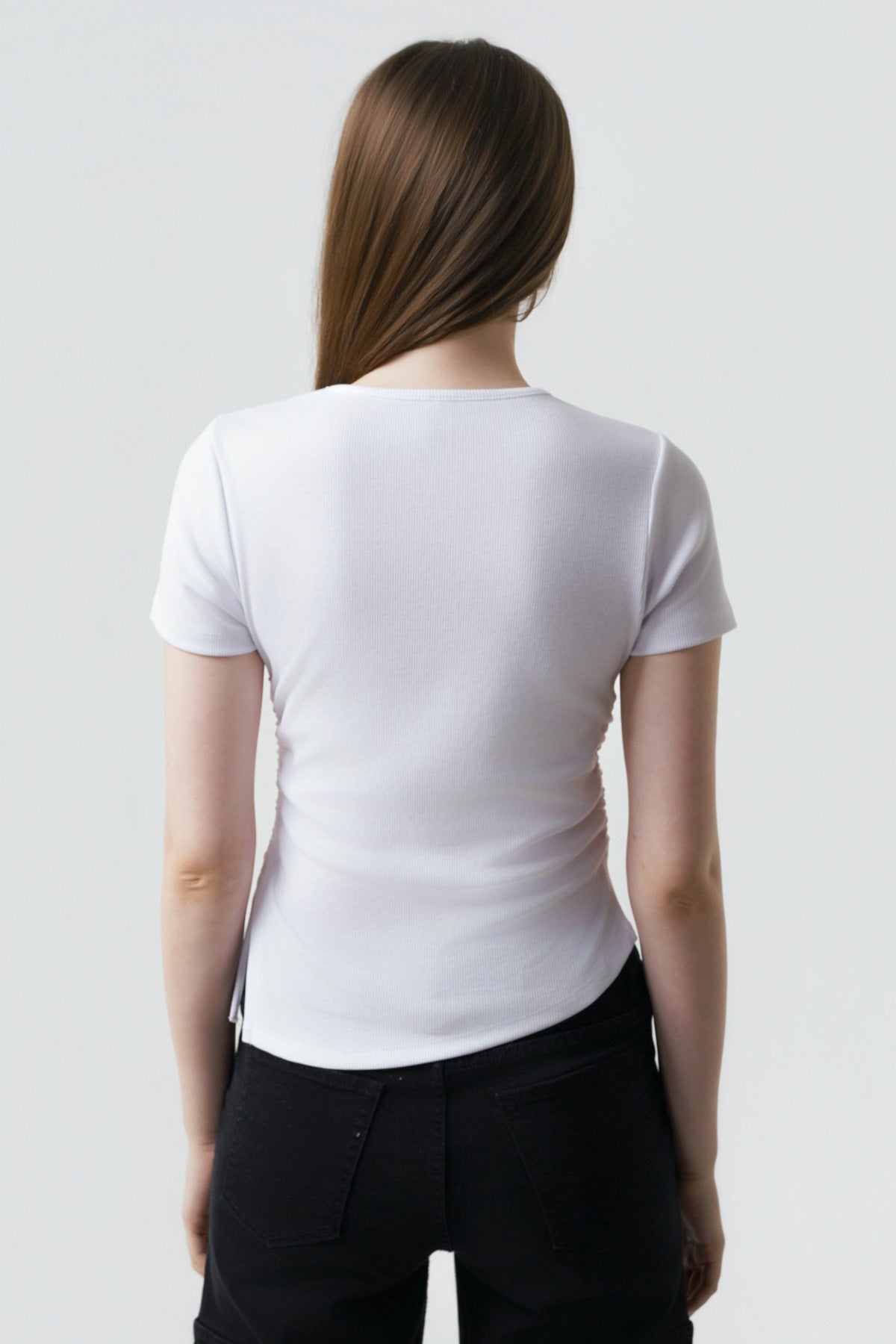 Polera Mujer Slim Fit Blanco