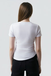 Polera Mujer Slim Fit Blanco