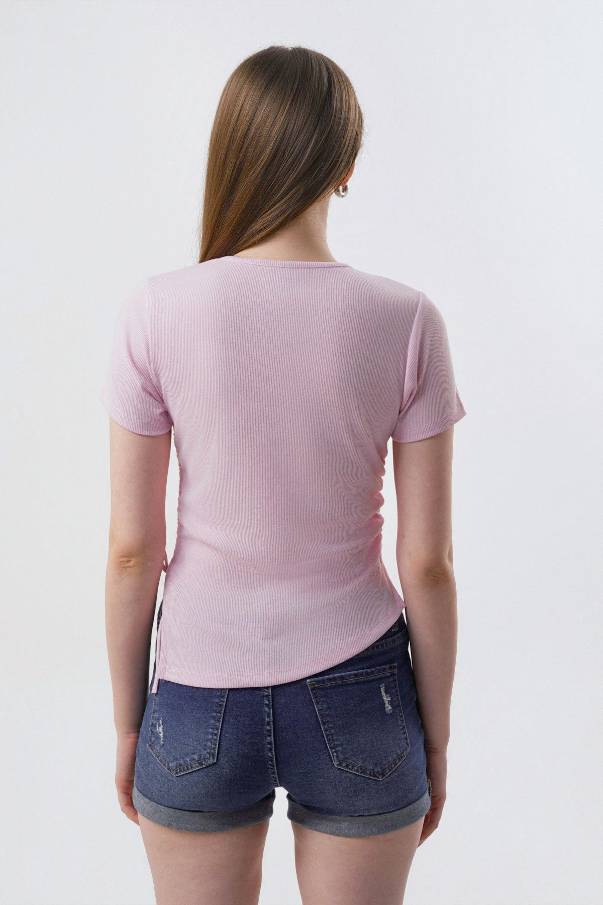 Polera Mujer Slim Fit Rosado Claro