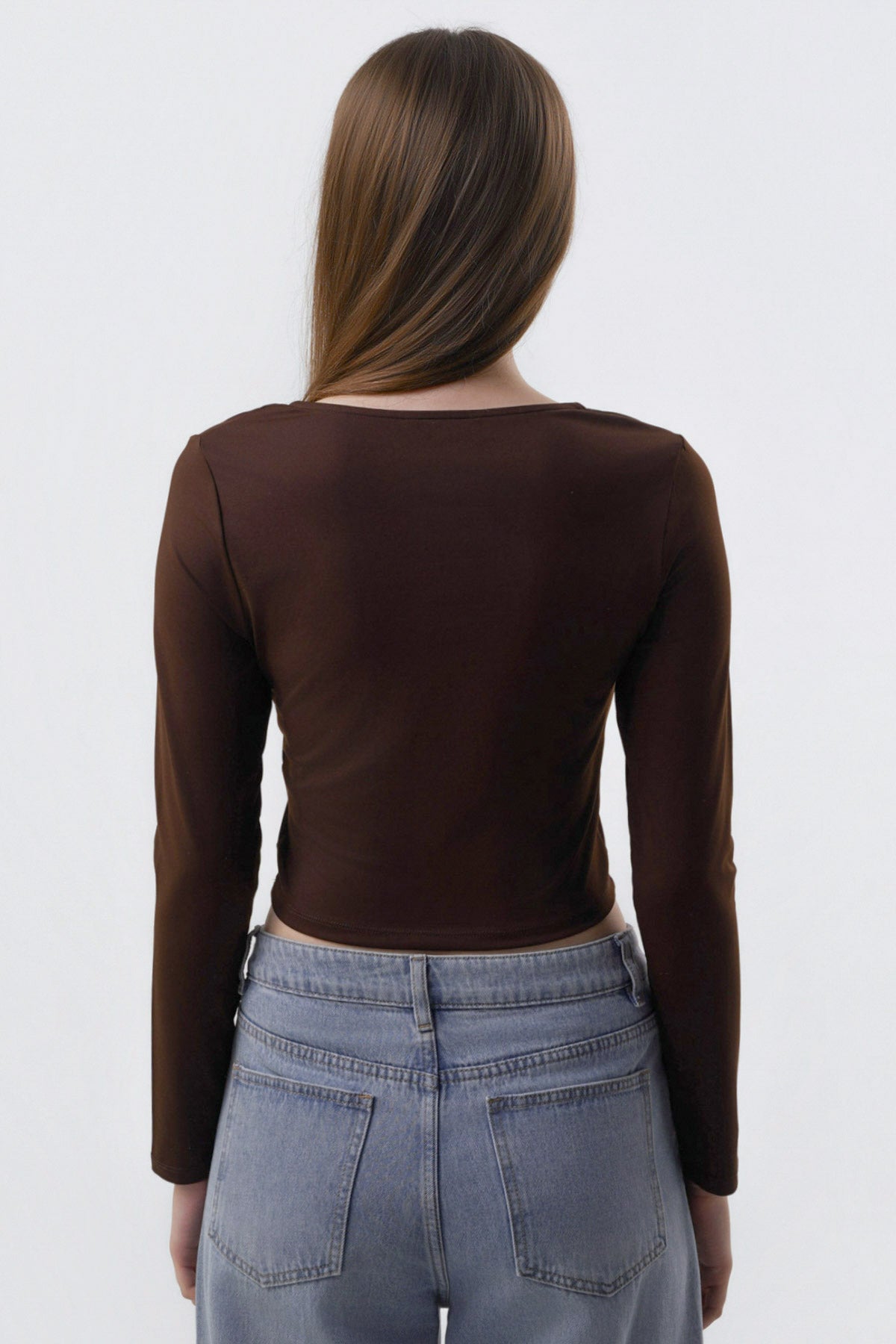 Polera Mujer Ajustado Chocolate
