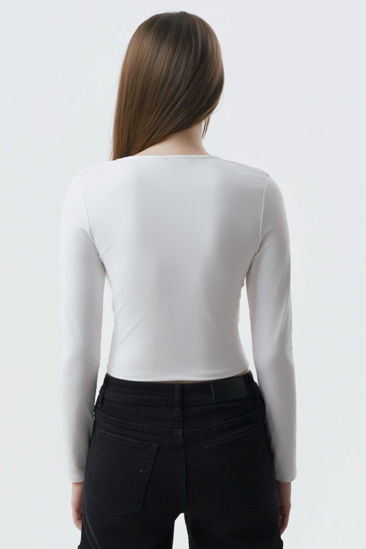 Polera Mujer Ajustado Crudo